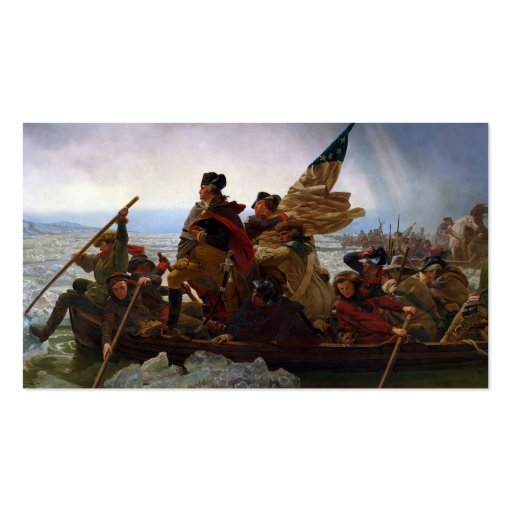 Washington Crossing the Delaware Business Card Templates (back side)