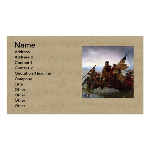 Washington Crossing the Delaware Business Card Templates