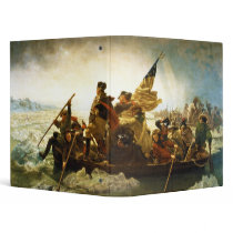 Washington Crossing the Delaware by Emanuel Leutze 3 Ring Binder