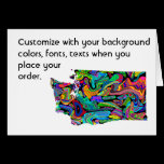 Washington Customize colorful card as you like cards