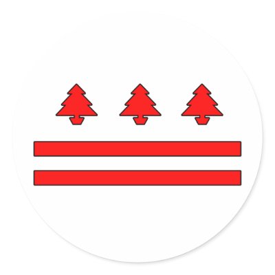 washington d.c. christmas round stickers by ltrigadoo