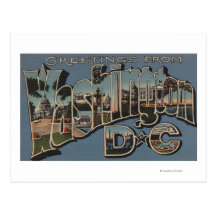 Washington D. C. - Large Letter Scenes Postcards