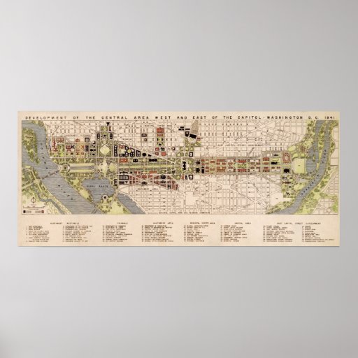 Washington D.C. Mall Plan (1941) Poster