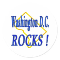 Washington D.C. Rocks ! Round Stickers