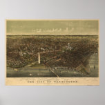 Washington DC 1892 Antique Panoramic Map posters
