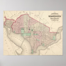 Washington DC and Georgetown Poster