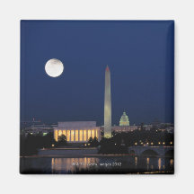 Washington DC at Night Fridge Magnet