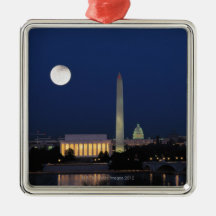 Washington DC at Night Ornament