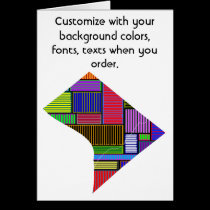 Washington DC Customize colorful card how you like