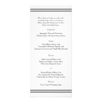 Washington DC Destination Wedding Menu Rack Card Design