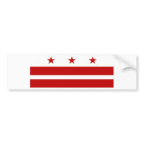 Washington DC Flag Bumper Sticker