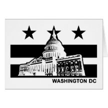 Washington DC Flag Greeting Cards