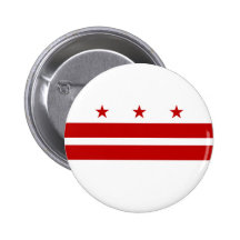 Washington DC Flag Pinback Buttons