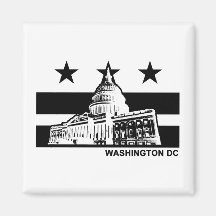 Washington DC Flag Refrigerator Magnets