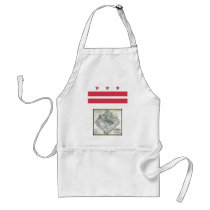 Washington DC  Map and Flag Apron