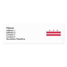 Washington DC  Map and Flag Business Card Templates