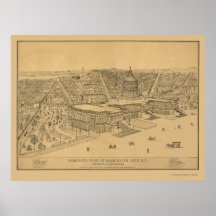 Washington, DC Panoramic Map - 1872 Posters