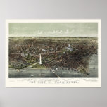 Washington, DC Panoramic Map - 1892 Posters
