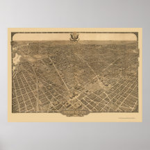 Washington, DC Panoramic Map - 1921 Poster