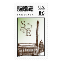 Washington DC S and E monogram stamps