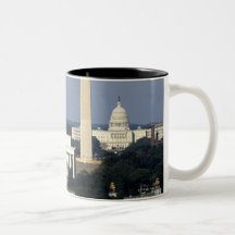 Washington DC Skyline with US Capitol Building 2 Coffee Mugs