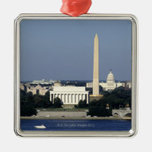 Washington DC Skyline with US Capitol Building 2 Christmas Tree Ornament