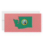Washington Flag Map Custom Photo Card