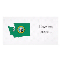 Washington Flag Map photo cards by usaflags Washington Flag Map photo cards