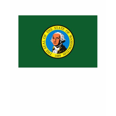 Washington Flag T-shirt by FlagTshirts