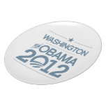 WASHINGTON FOR OBAMA 2012.png Dinner Plate