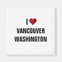 WASHINGTON: I LOVE VANCOUVER MAGNETS