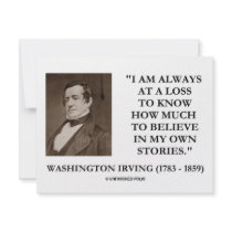 Washington Irving Always At A Loss Believe Stories Personalized Announcement