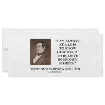 Washington Irving Always At A Loss Believe Stories rack cards by unfinishedpolis Washington Irving Always At A Loss Believe Stories rack cards