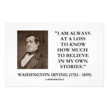 Washington Irving Always At A Loss Believe Stories Customized Stationery