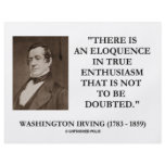 Washington Irving Eloquence In True Enthusiasm flyers