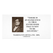 Washington Irving Eloquence In True Enthusiasm photo cards