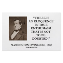 Washington Irving Eloquence In True Enthusiasm Customized Stationery