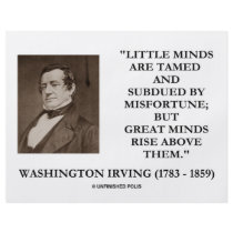 Washington Irving Little Minds Great Minds Quote flyers