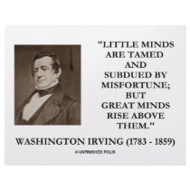 Washington Irving Little Minds Great Minds Quote letterhead