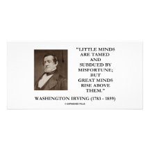 Washington Irving Little Minds Great Minds Quote Photo Greeting Card
