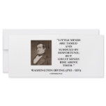 Washington Irving Little Minds Great Minds Quote rack cards
