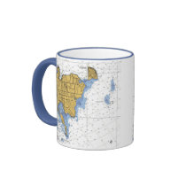 Washington Island, WI Nautical Chart Mug