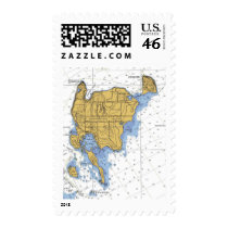 Washington Island, WI Nautical Chart postage
