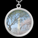 Washington Monument and Cherry Blossoms Necklace