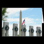 Washington Monument and WWII Memorial Greeting Cards