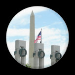 Washington Monument and WWII Memorial Magnet