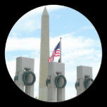 Washington Monument and WWII Memorial Sticker