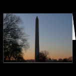 Washington Monument at Sunset Card