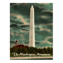 Washington Monument by Night Postcard
