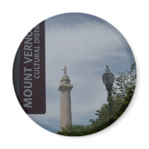 Washington Monument In Mount Vernon Baltimore magnets by BmoreArtistic Washington Monument In Mount Vernon Baltimore magnets